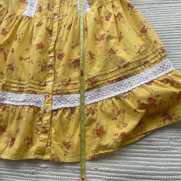 ASOS DESIGN lace insert mini smock dress in floral print size 8 - Picture 12 of 12